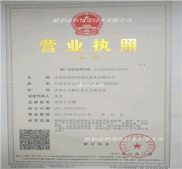 赋彩涂料税务登记证